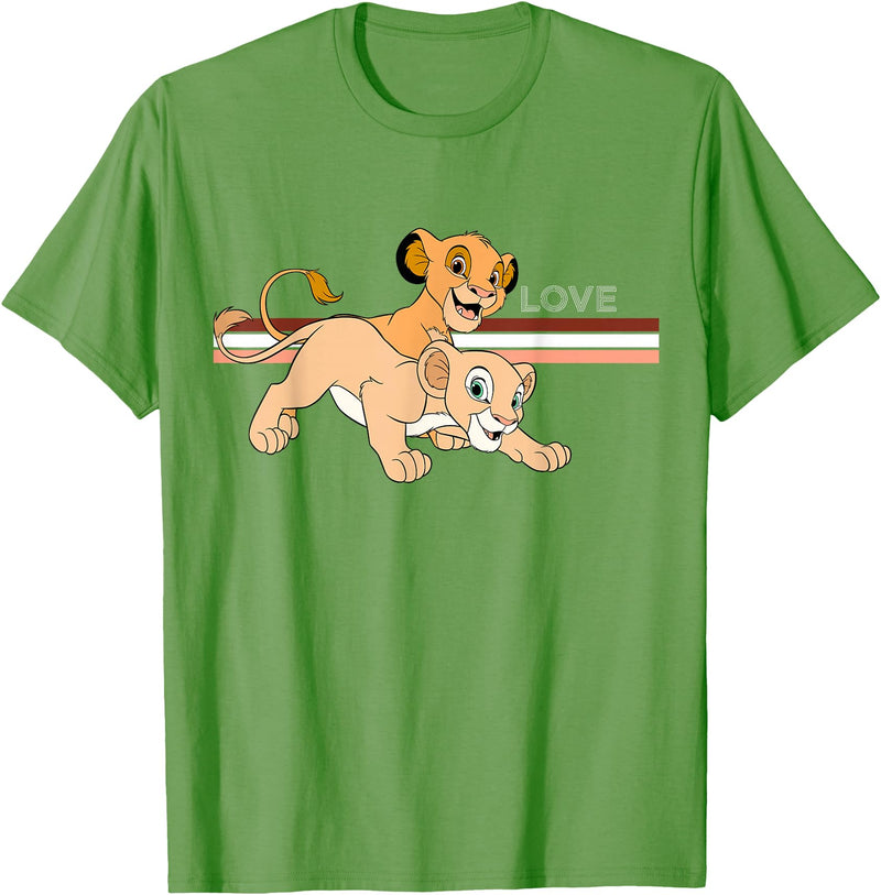 Disney - Lion King Simba & Nala Love T-Shirt - Grass Green