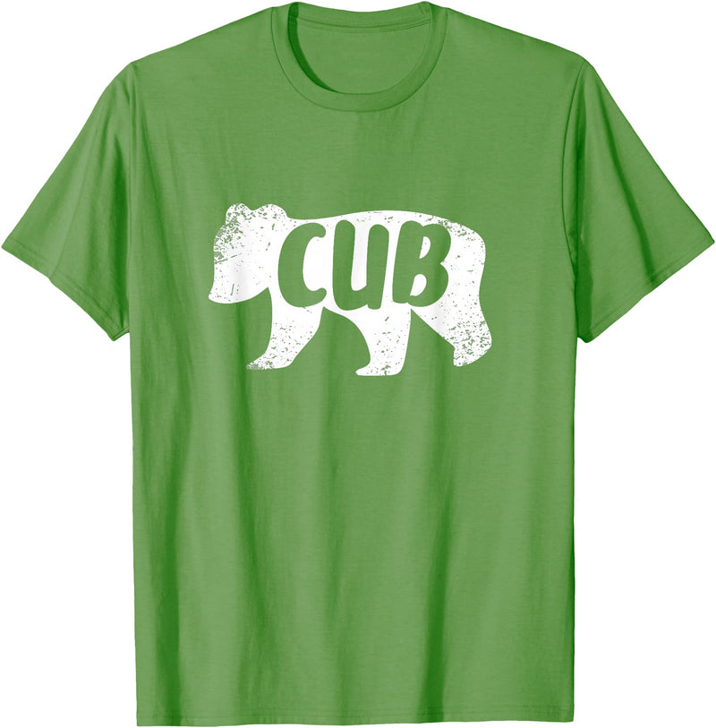Papa Bear For Men Gifts for Dad Cub Baby Bear Shirt Kids Father's Day T-Shirt T-Shirt - Grass Green