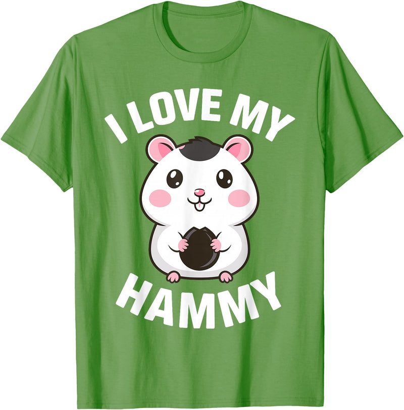 Cute Hamster Design for Men Women Kids Pet Hamster Lovers T-Shirt - Grass Green