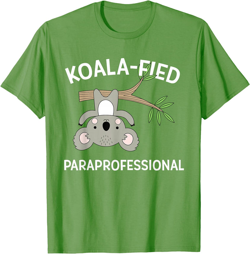 Teacher Gift T-Shirts and Apparel Cute Koala Paraprofessional Gift Appreciation T-Shirt T-Shirt - Grass Green