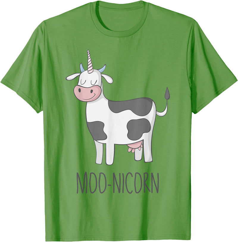 Awesome Cow Unicorn Shirts Moonicorn Funny Cow Unicorn T Shirt for Kids and Adults T-Shirt - Grass Green