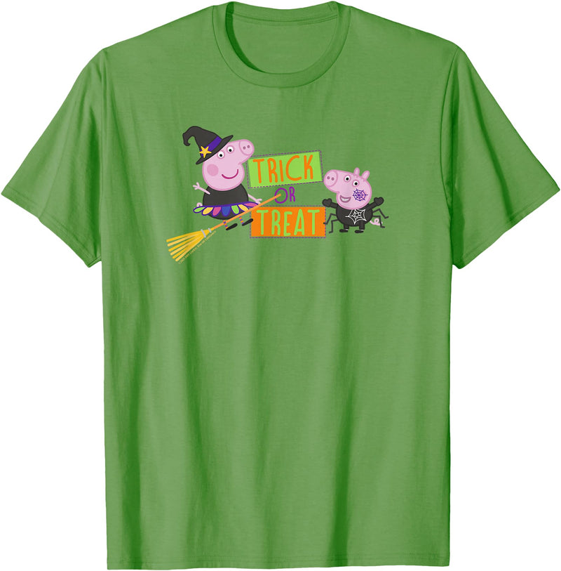 Peppa Pig Halloween Costumes Trick Or Treat T-Shirt - Grass Green