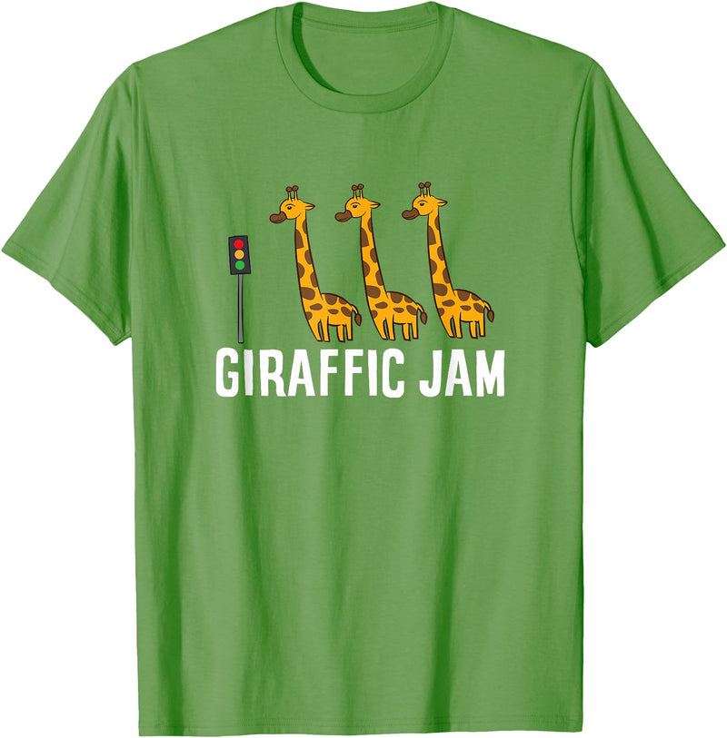 Africa Giraffe Gifts and Giraffe Sayings Funny Giraffic Jam Cute Giraffe Giraffe Pun Cute Giraffe T-Shirt - Grass Green
