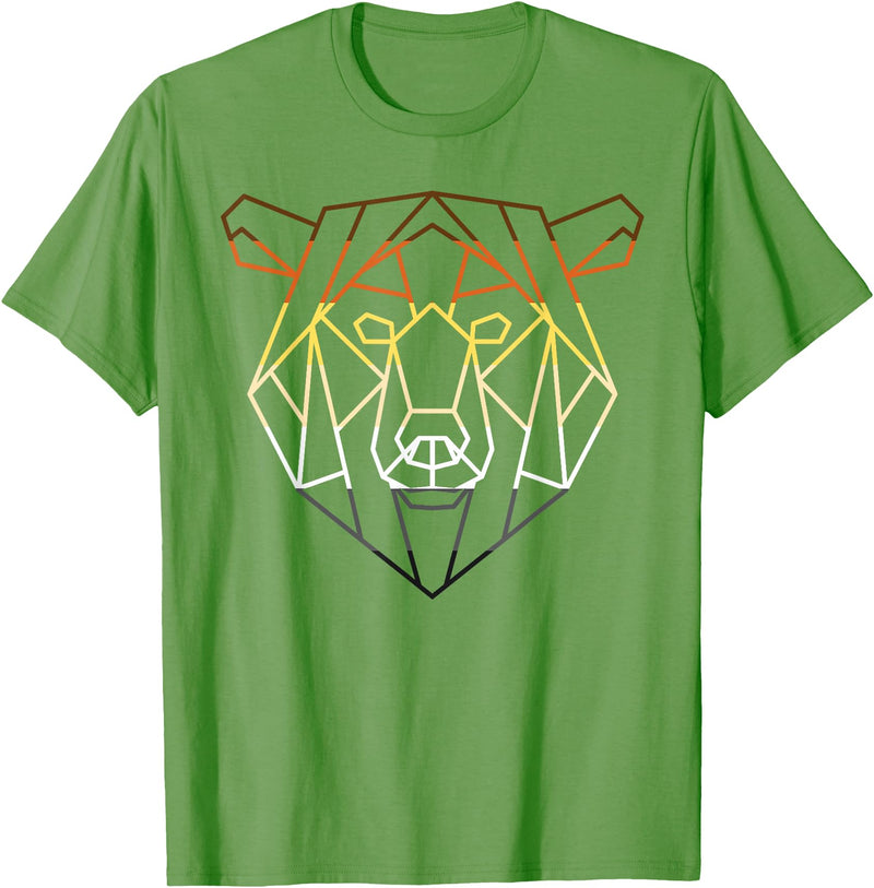 LGBT Pride Bear Flagge - Gay Bear Geschenk LGBTQ Bear Gay Pride Month - Geometric Bear T-Shirt - Grass Green