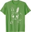 Creepy Cute Bunny Rabbit Alt Goth Grunge Horror Aesthetic T-Shirt in Grass Green