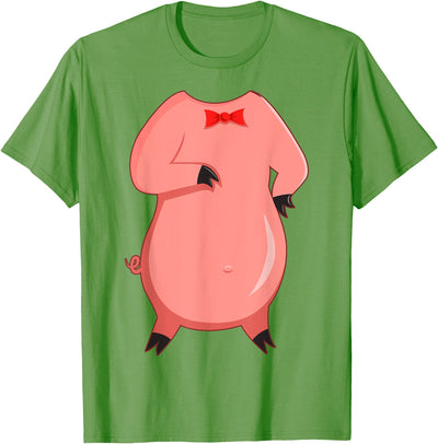 Piglet Costume for Halloween Pig Animal Cosplay T-Shirt