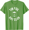 Tin Foil Hat Club with UFO Cow Abduction T-Shirt - Grass Green