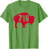 EmmaLoo Tees Buffalo New York BFLO B-Lo WNY Shirts 716 Area Code Buffalo New York BFLO WNY T-Shirt T-Shirt - Grass Green