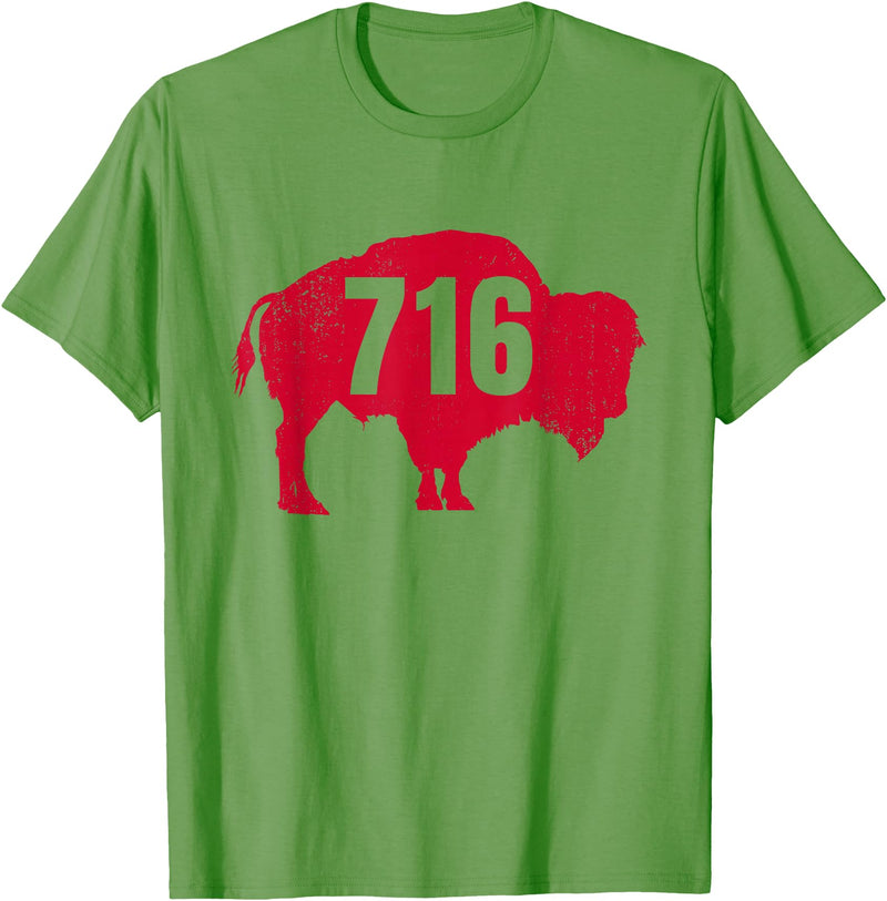 EmmaLoo Tees Buffalo New York BFLO B-Lo WNY Shirts 716 Area Code Buffalo New York BFLO WNY T-Shirt T-Shirt - Grass Green