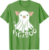 Ghost Pig Farm Halloween Costume Animal Lover Ghost Pig Costume Pig A Boo Farmer Animal Halloween Costume T-Shirt - Grass Green