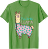 Cool Llama lovers Pyjama day Pajama Llama Cute Llama Pajama Alpaca Kids Women Girl T-Shirt - Grass Green