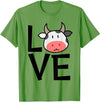 Kids Cow Design for Cow Lovers LOVE Cows Stuff | Cow Lover Stuff | Kids Cow T-Shirt - Grass Green