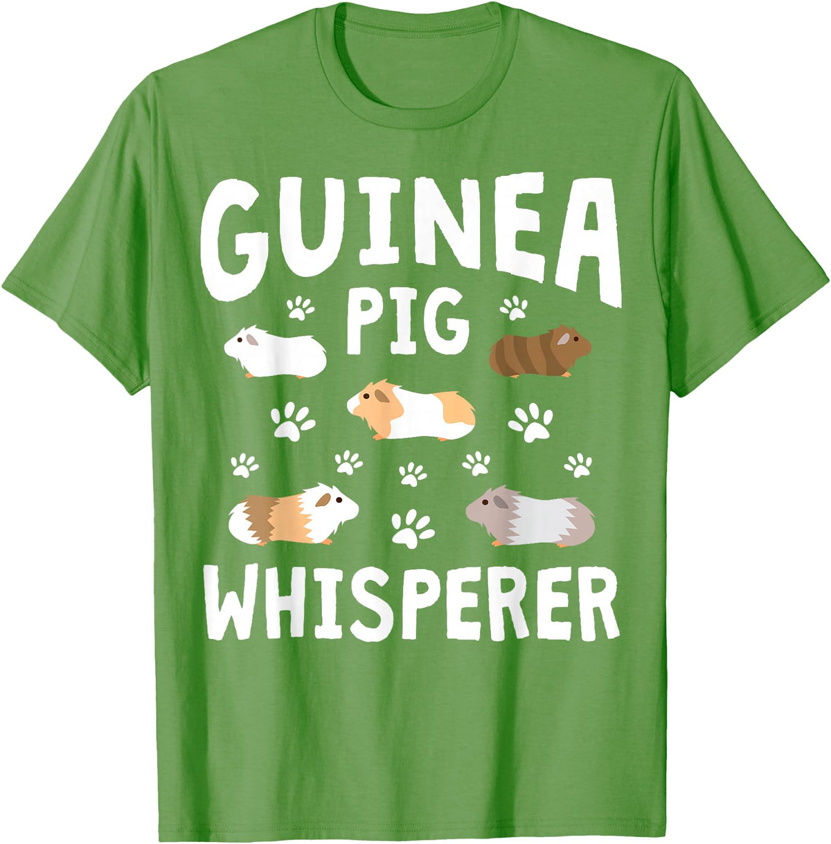 Guinea Pig Lover Apparel For Mom Women Girls Guinea Pig Whisperer Mom Girl Women Funny Guinea Pig Lover T-Shirt - Grass Green