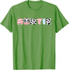 Cow Matching Family Outfit Costume Apparel Auntie Girl Birthday Matching Family Cow Farm Animal Aunt T-Shirt - Grass Green
