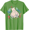 Disney Winnie The Pooh Classic Illustration Piglet and Pooh T-Shirt - Grass Green