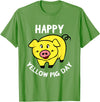 Yellow pig day funny gift tee shirts Happy yellow pig day T-shirt for who loves pigs and animals - Grass Green
