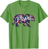 Bahaa's Tee Best Daddy Ever, I Love You Dad, Floral Papa Bear Graphic T-Shirt - Grass Green