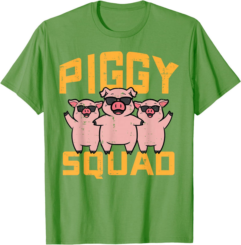 Pig Lover Shirts For Men Women Kids Pig Lover Piggy Squad Hog Farmer Crew Swine Women Men Kids T-Shirt - Grass Green