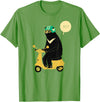 scooter bear tees Scooter Bear black bear T-shirt / taiwan bear shirt sun bear T-Shirt - Grass Green