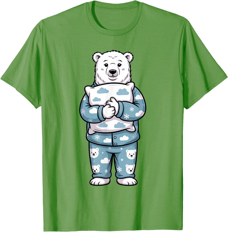 Polar Bear Gift Polar Bear Accessories & Stuff Cute Polar Bear Art for Men Women Kids Arctic Polar Bear T-Shirt - Grass Green