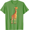 Giraffe and Zookeeper Design Giraffe T-Shirt - Grass Green