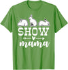 Show Rabbit Mom Mama T-Shirt in Grass Green