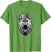 Bear Head - Angry Bear - Bear with a Crown - King of Bears T-Shirt - Grass Green