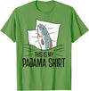 Pajamas Gift Ideas Sleepover Fish Official Sleepshirt Napping Nightgown T-Shirt - Grass Green