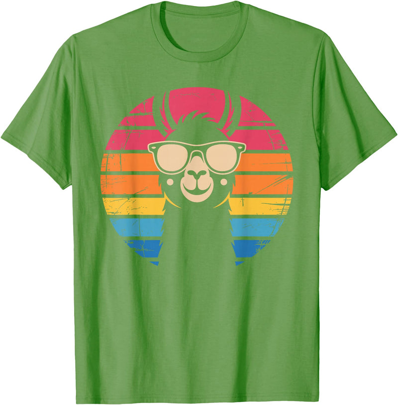 Llama Gift Llama Lover Accessories & Lama Stuff Funny Llama Design for Men Women Kids Llama Lover Gag Llama T-Shirt - Grass Green