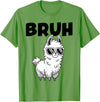 Bruh Llama Sunglasses by LazyPanda Bruh Llama Funny Alpaca Llama Boys Kids Girls Trendy Graphic T-Shirt - Grass Green