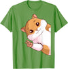 Hamster Children Girls Boys T-Shirt - Grass Green