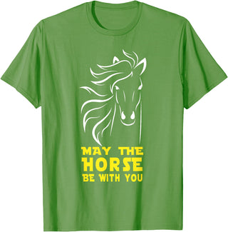 May The Horse Be With You Apparel May The Horse Be With You T-Shirt T-Shirt - Grass Green