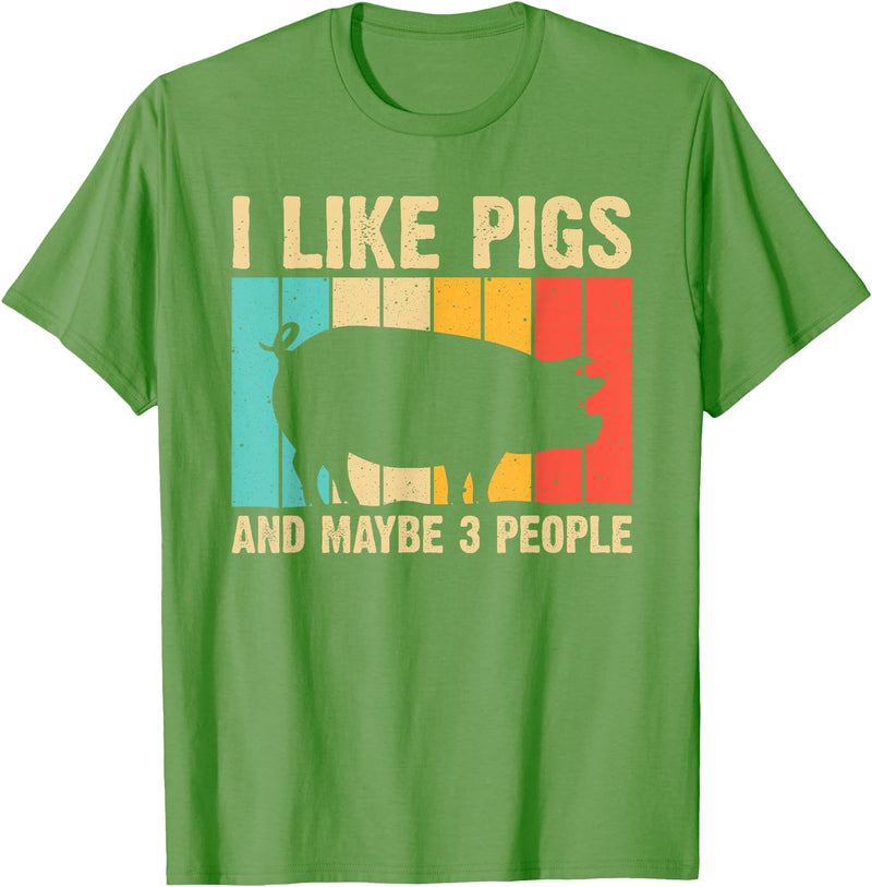 Cool Pig Gifts Farmer Pigs Accessories & Stuff Funny Pig for Men Women Farm Animal Swine Vintage Pig Lovers T-Shirt - Grass Green