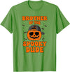One Spooky Dude 1st Birthday Outfit For Family Brother of The Spooky Dude Halloween Pumpkin Birthday Family T-Shirt - Grass