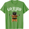 Hamster Deadlift Training Funny Cute Rat Weightlifting Meme T-Shirt - Grass Green