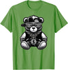 Teddy Bear Hip Hop Lovers Men Women & Kids Funny Hip Hop Teddy Bear 90s Graffiti Art Rap Lover Gangsta T-Shirt - Grass Green