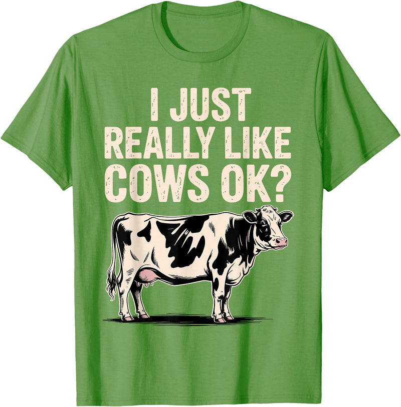 Cow Gift Cow Lover Accessories Cattle Farmer Stuff Funny Cow Design for Men Women Kids Dairy Cattle Cow Lovers T-Shirt -