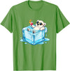 Cool Polar Bear Summer Vibes Chill Ice Cube Lazy Polar Bear in Ice Cube Tropical Cocktail T-Shirt - Grass Green