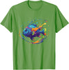 Colorful Tropical Fish Ocean Splash Rainbow Aquarium Fish Ocean Vibes T-Shirt - Grass Green