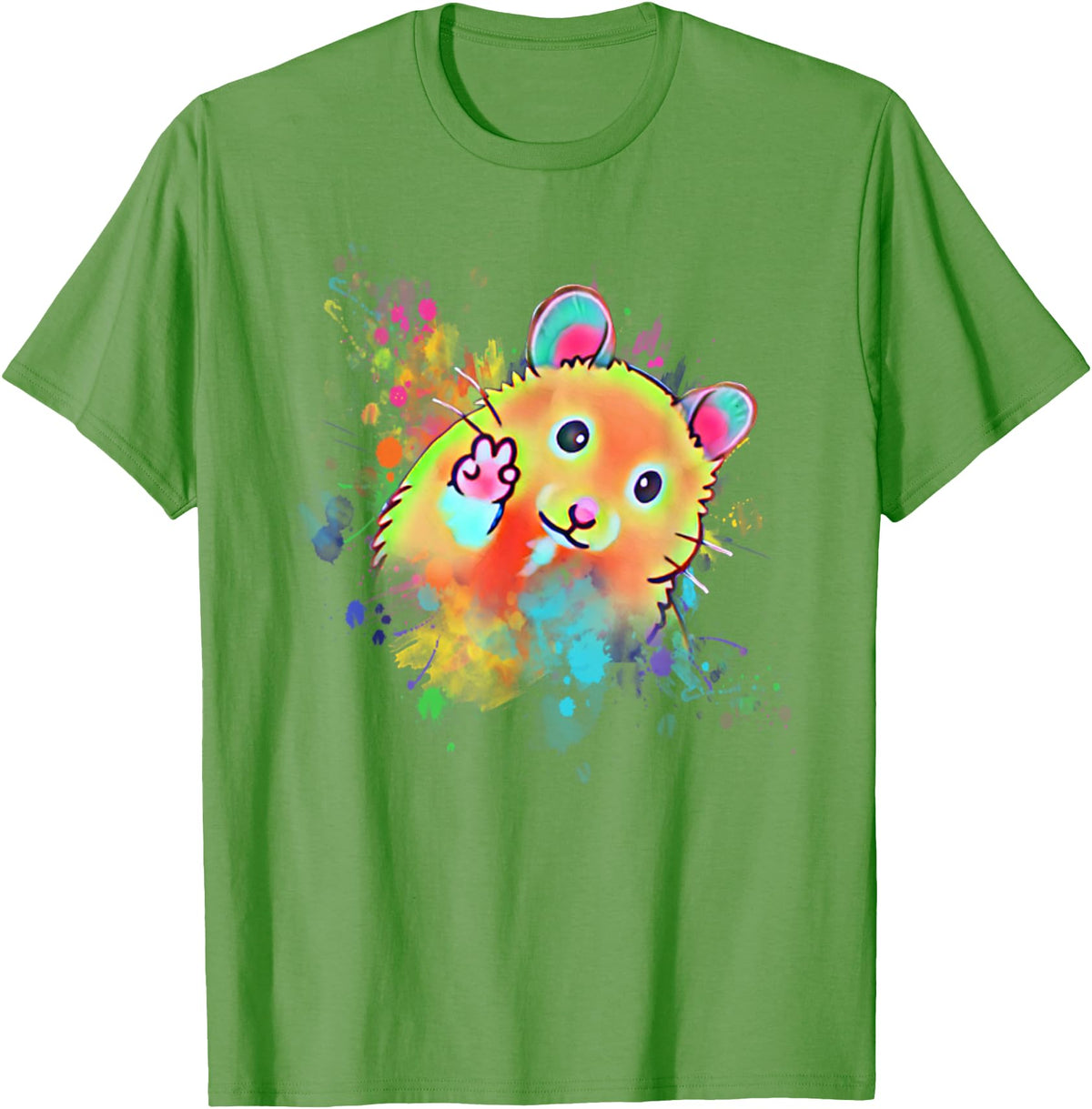 Funny Hamster T for Boys, Girls, Men, Women & Kids Hamster T-Shirt - Grass Green