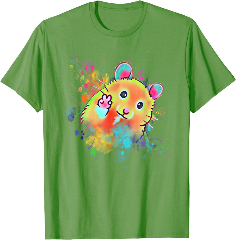 Funny Hamster T for Boys, Girls, Men, Women & Kids Hamster T-Shirt - Grass Green