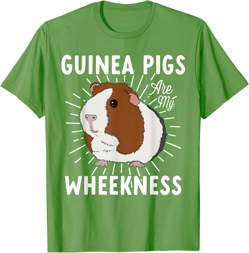 Guinea Pig Lover Co Funny Guinea Pig Lover Guinea Pigs Are My Wheekness Cute T-Shirt - Grass Green