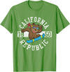 California Gift Kids Boys Girls Men Women Mom Dad California Republic Bear Snowboarder Snowboarding Snowboard T-Shirt - Grass Green