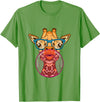 BoredKoalas Giraffe Giraffe Glases Bubblegum Funny Animal Chewing Gum Girls T-Shirt - Grass Green