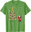 Fishermans Christmas Pajama Gift Tree Lights Merry Fishmas T-Shirt - Grass Green