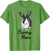 Dutch Bunny Rabbit Mom Drawing T-Shirt in Grass Green