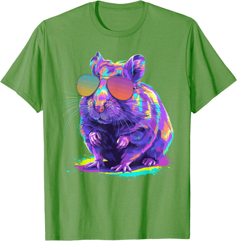 Cute Hamster Art for Men Women Kids Syrian Hamster Lover T-Shirt - Grass Green