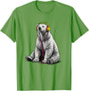 Arctic Wildlife Music Lover Designs Polar Bear Headphones Music Lover Funny Arctic DJ T-Shirt - Grass Green