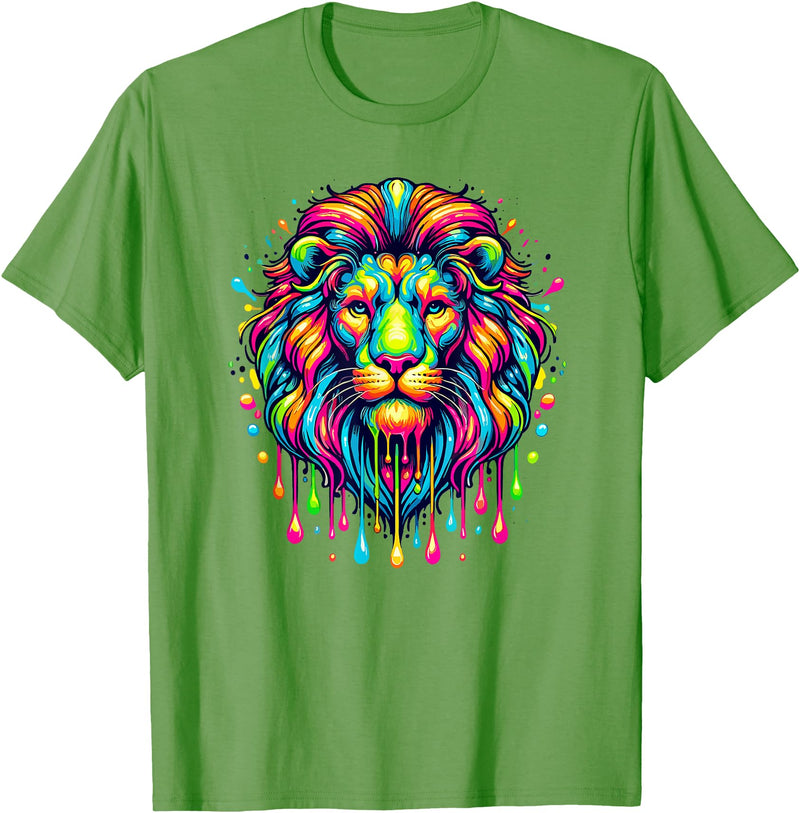 Lions Lion Lover Gifts Colorful Pop Art Lion Lions T-Shirt - Grass Green