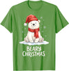 Christmas Pajama Xmas Party Candy Cane Gingerbread Cute Beary Christmas Polar Watercolor Xmas Holiday T-Shirt - Grass Green